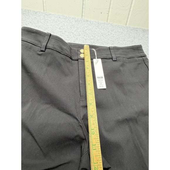 Chico's‎ Pants Womens 12R Black Wide Leg Crop Fly Front Double Stitch 2R Dressy - Picture 5 of 14